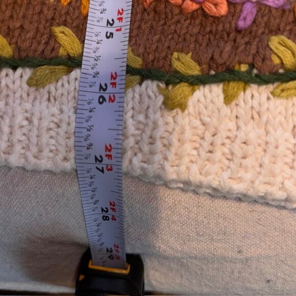 Jennifer Reed Sweater Womens Hand Knit Cottagecore Grannycore Sz Large/XL - Picture 6 of 8